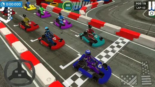 Schieramento di partenza dei go-kart in Real Go Kart Karting
